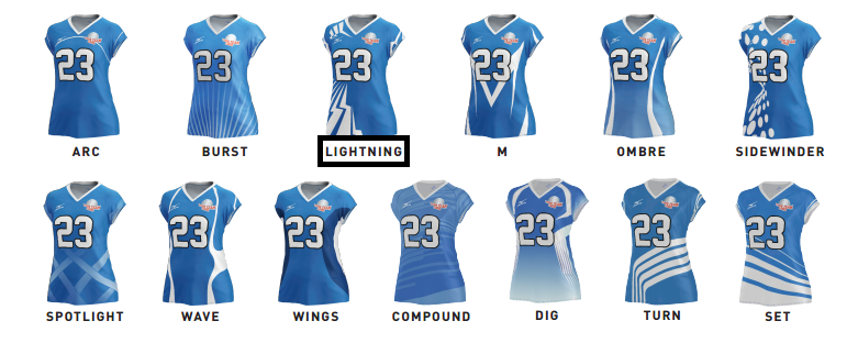 Mizuno Women S Full Sublimated Jersey Lightning Real Volleyball Color Template